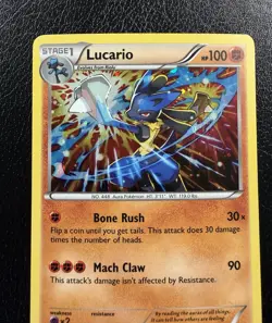 Lucario XY140 XY Promos Black Star Promo Holo Pokemon Card NM - Image 2