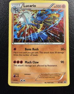 Lucario XY140 XY Promos Black Star Promo Holo Pokemon Card NM - Image 3