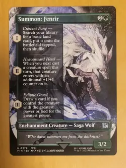NM Borderless Summon: Fenrir (MTG Final Fantasy, Green Uncommon) - Image 1