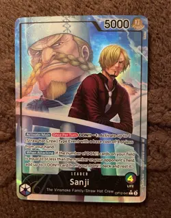 Bandai One Piece Card Game Sanji Leader OP12-041 Alt Art Holo 5000 - Image 1