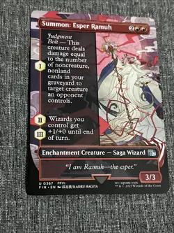 MTG - Final Fantasy: Summon: Esper Ramuh (0367) - U Borderless - NM Non Foil - Image 1
