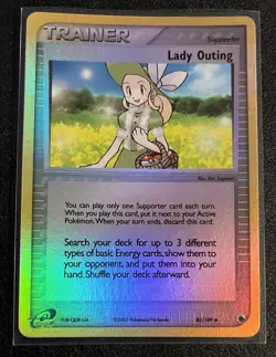 Lady Outing 83/109 Reverse Holo Ex Ruby & Sapphire Pokemon LP Card Trainer 2003 - Image 1