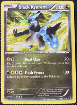 Black Kyurem - (BW Boundaries Crossed) 100/149 Deck Exclusives Holo Pokemon Card - Image 1