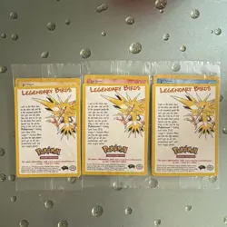 Pokemon TCG Legendary Birds Promo Card Lot (10) x3 (Full Set) WotC English 2000 - Image 1