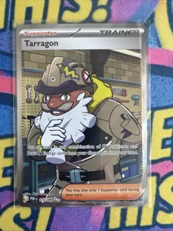Pokemon TCG Tarragon Trainer Supporter English Standard Size Card - Image 1