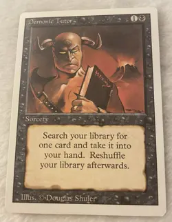 Demonic Tutor Revised Edition MTG minty, see pics! - Image 1