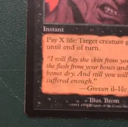 Wizards of the Coast Hatred MTG Exodus Black Instant Rare 1998 Brom - Image 4
