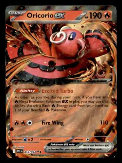 Oricorio ex 018/094 Double Rare Phantasmal Flames Pokemon Holo Near Mint - Image 1