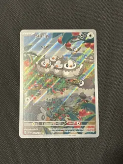 Pokemon TCG Scarlet & Violet Base Set 221/198 Starly Illustration Rare - NM - Image 1