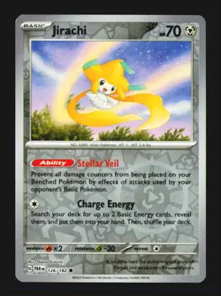 Jirachi 126/182 Common Paradox Rift Reverse Holo Near Mint - Image 1