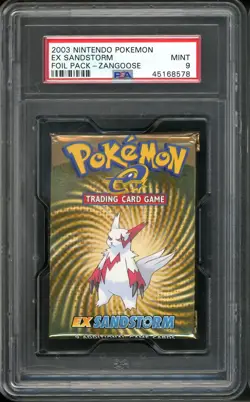 2003 Pokemon EX Sandstorm Foil Booster Pack Zangoose Art PSA 9 MINT - Image 1