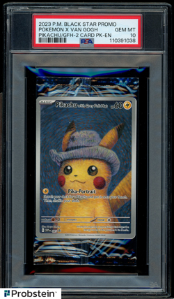 Pokemon Pikachu with Grey Felt hat Van Gogh 085 Graded Sealed Promo PSA 10 - Image 1