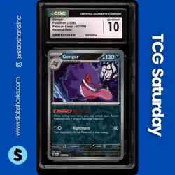 2024 POKEMON PALDEAN FATES #057/091 GENGAR REVERSE HOLO CGC 10 - Image 1