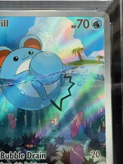 Pokemon Marill Illustration Rare From Paldea Evolved 204/193 CGC 10 - Image 4