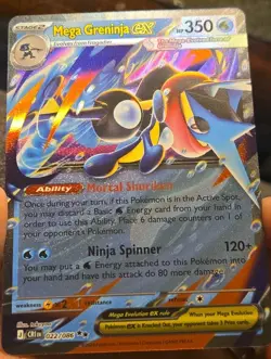 Pokemon TCG Mega Greninja ex NMOB - 022/086 - ME04: Chaos Rising - Image 2