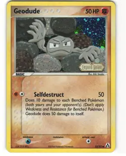 Geodude Stamped Reverse Holo Pokemon TCG Legend Maker 53/92 MP - Image 1
