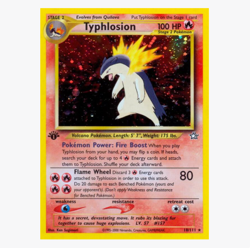Pokemon TCG Typhlosion 18/111 Neo Genesis 1st Edition Holo Rare English HP/DMG - Image 1