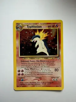 Pokemon TCG Typhlosion 18/111 Neo Genesis 1st Edition Holo Rare English HP/DMG - Image 2
