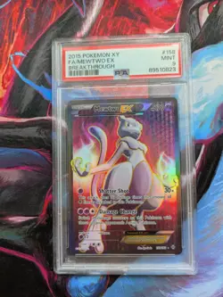 Pokemon XY Breakthrough Mewtwo EX #158 Full Art Holo PSA 9 - Image 1