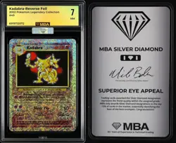 2002 Pokemon Legendary Collection: # 49 Kadabra -Reverse Foil MBA 7 NM, Silver - Image 1