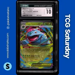 2025 POKEMON MEGA EVOLUTION #003/132 VENUSAUR EX DOUBLE RARE CGC 10 - Image 1