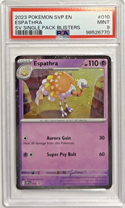 2023 Pokemon SVP EN #10 ESPATHRA BLACK STAR PROMO PACK BLISTER PSA 9 MINT. - Image 1