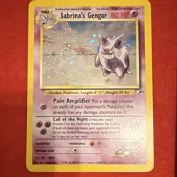 Pokemon TCG Sabrina's Gengar Gym Challenge 14/132 Holo Rare 80 HP 2000 WotC - Image 2