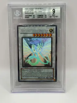 2009 YuGiOh! Ancient Fairy Dragon Ghost Rare 1st Edition ANPR-EN040 BGS 9 - Image 1