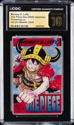 2025 ONE PIECE DAY JPN MONKEY D. LUFFY CGC 10 PRISTINE - Image 1