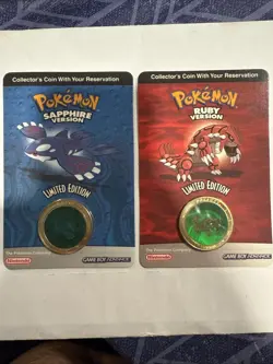 2003 Nintendo Pokemon Ruby And Sapphire Limited Edition Collector’s Coins - Image 1
