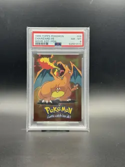 🔥1999 Topps Pokemon Charizard #6 Movie Edition -foil- PSA8🔥 - Image 1