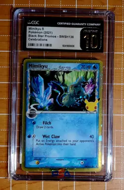 Pokemon - Delta Species Mimikyu SWSH136 - Celebrations Promo - 10 Pristine - Image 1