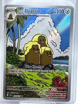 Alolan Dugtrio 208/191 Illustration Rare SV: Surging Sparks Pokemon TCG - Image 1