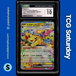 2024 POKEMON SUPER ELECTRIC BREAKER JP #033/106 PIKACHU EX HOLO CGC 10 - Image 1