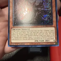 Yu-Gi-Oh TCG Primite Dragon Ether Beryl BLMM-EN130 1st Edition Secret Rare - Image 5