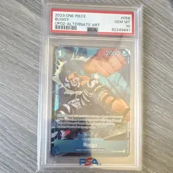 One Piece Card Game Buggy OP02-058 Paramount War Alternate Art Foil PSA 10 Eng - Image 1
