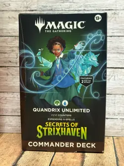 MAGIC-THE GATHERING GATHERING QUANDRIZ UNLIMITED-SECRETS OF STRIXHAVEN 100 CARDS - Image 1
