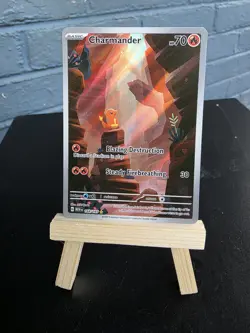 Pokemon Charmander 168/165 Art Rare Full Art Holo Card Sv2a 151 - Image 1