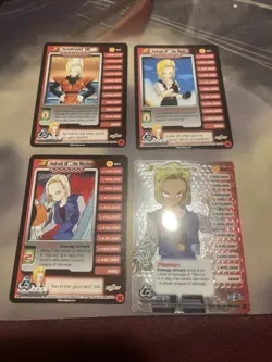 Android 18 1-3 + HT Cell Saga Dragon Ball Z Dbz Tcg Ccg Limited Card Set - Image 1