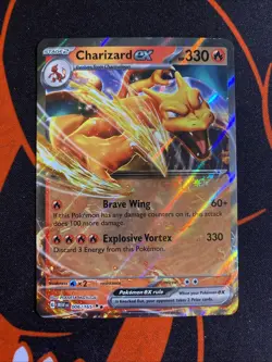 Pokemon TCG Pokemon Charizard ex Double Rare Holo Card 006/165 - Image 1