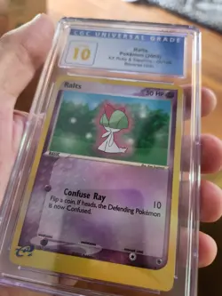 (POP 1) CGC 10 PRISTINE Ex Ruby & Sapphire Ralts Reverse Holo Pokemon 66/109 - Image 2