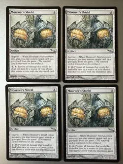 4x Mourner’s Shield (NM) Mirrodin Uncommon MRD Magic the Gathering MTG Playset - Image 1