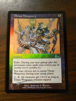 MTG Urza's Legacy FOIL Rare Thran Weaponry Excellent - NM Condition - Image 1