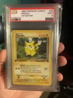 Pokemon TCG Pikachu Jungle 1st Edition Slab Graded 9 - Image 1