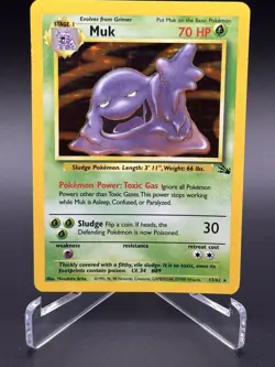 Muk 13/62 HOLO 1999 Pokemon Fossil Set TCG English - Image 1