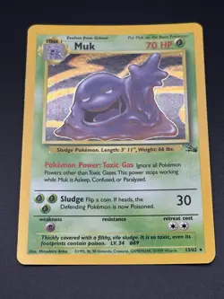 Muk 13/62 HOLO 1999 Pokemon Fossil Set TCG English - Image 2