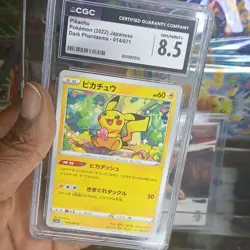 Pokemon Pikachu 014/071 S10a Dark Phantasma Regular Japanese Common CGC 8.5 - Image 3