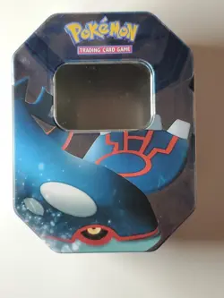 2006 Pokemon TCG Kyogre EMPTY EX Holiday Tin Groudon Rayquaza CCG Rare Tin Only - Image 1
