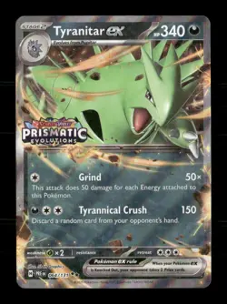 Tyranitar ex 064/131 Holo Prismatic Evolutions NM/M Pokemon - Image 1