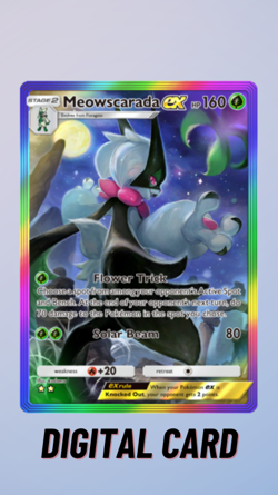 Meowscarada EX Rainbow Paldean Wonders Pokemon TCG Pocket 2 Star ⭐⭐ (English) - Image 1